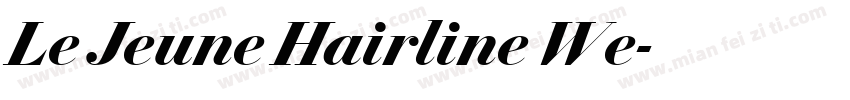 Le Jeune Hairline We字体转换